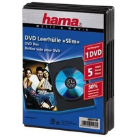 Hama DVD Slim Box 5, Black (00051180)